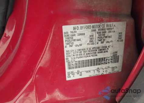 2002 Ford Escape Xlt из США, поврежденный, VIN 1FMYU04122KA70256